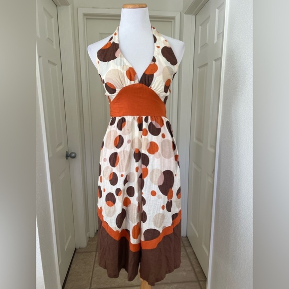 Anthropologie Dresses & Skirts - FumbLin 'Foe Anthro Polka Dot Halter Dress